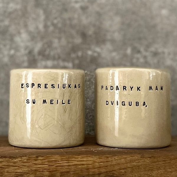 Set of two lovely espresso mugs