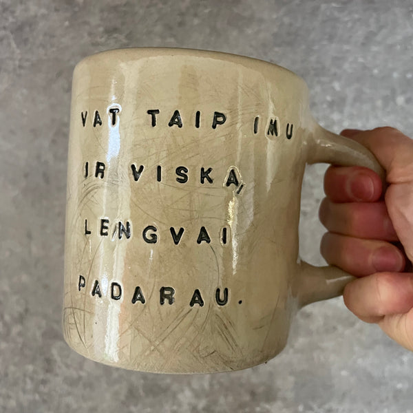 Labai didelis puodelis darbui