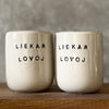 Du maži puodeliai "Liekam lovoj"