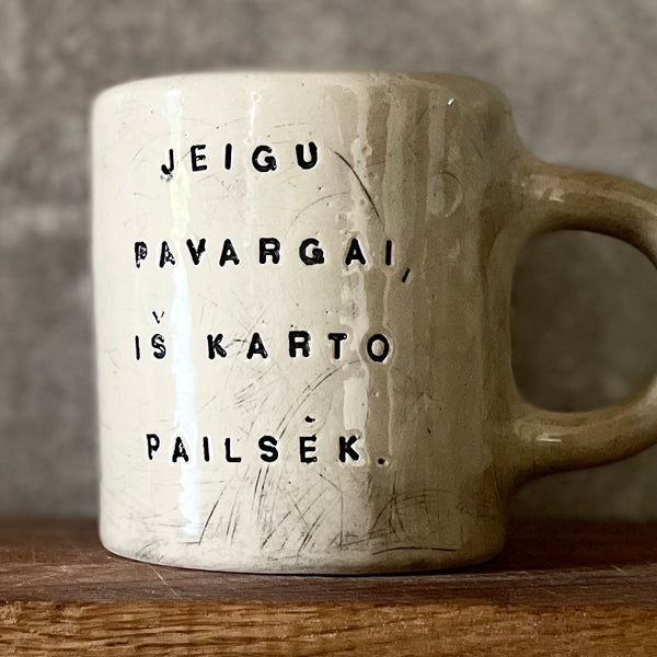 Big white ceramic mug about rest