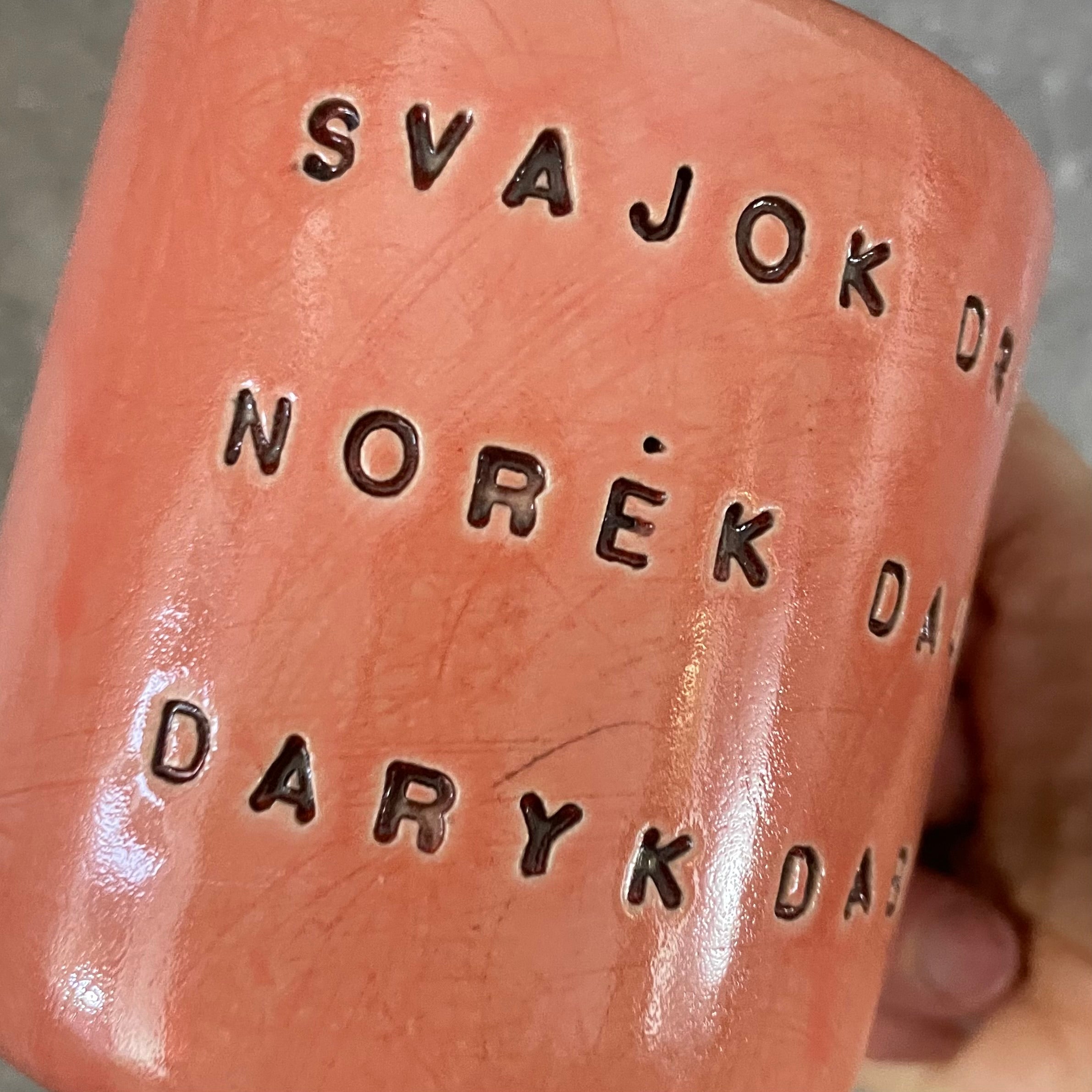 Red inspirational mug