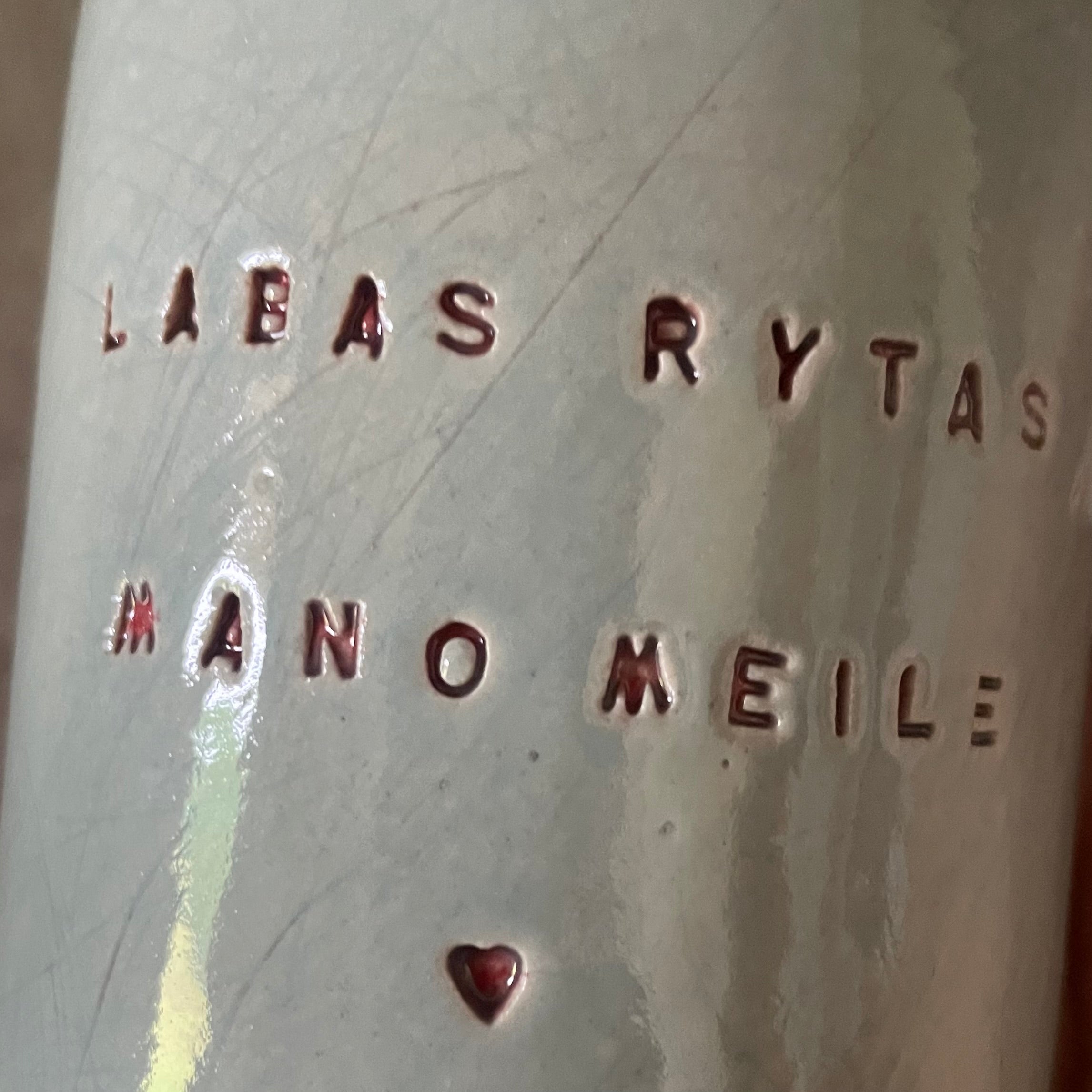 Blue mug Labas rytas