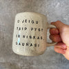 Speckled medium mug with words about hope