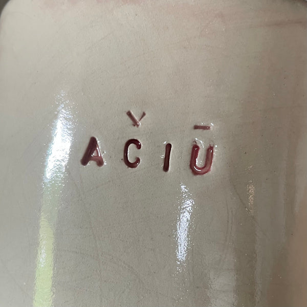 Didelis sunkus puodelis AČIŪ