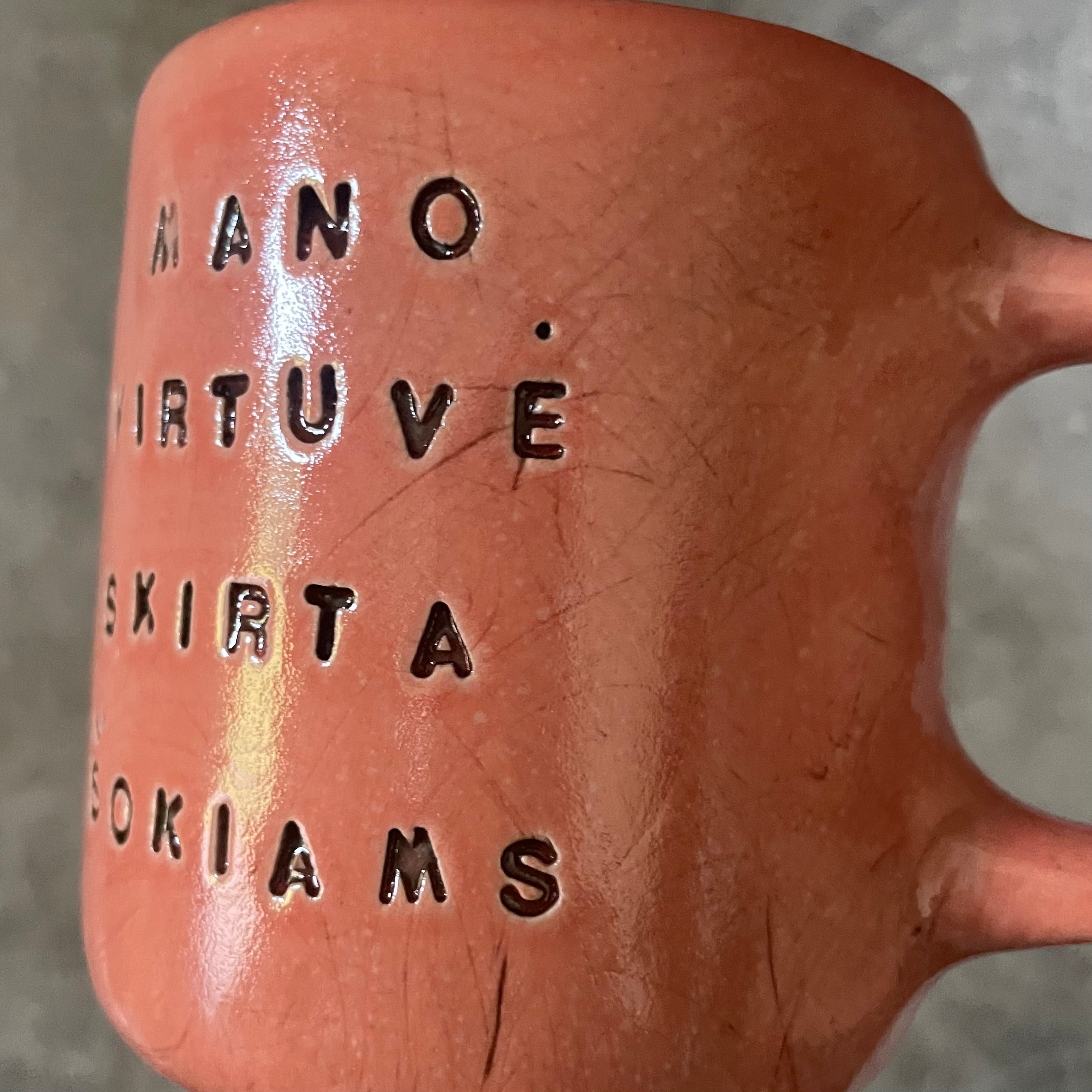 Pink mug with saying about dance