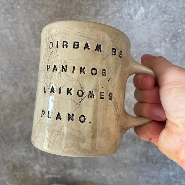 A pair of big ceramic mugs for work and home