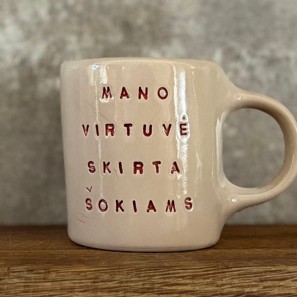 Pink mug with saying about dance