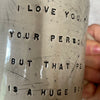 Speckled mug with funny saying