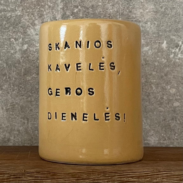 Big tumbler mug with good wishes