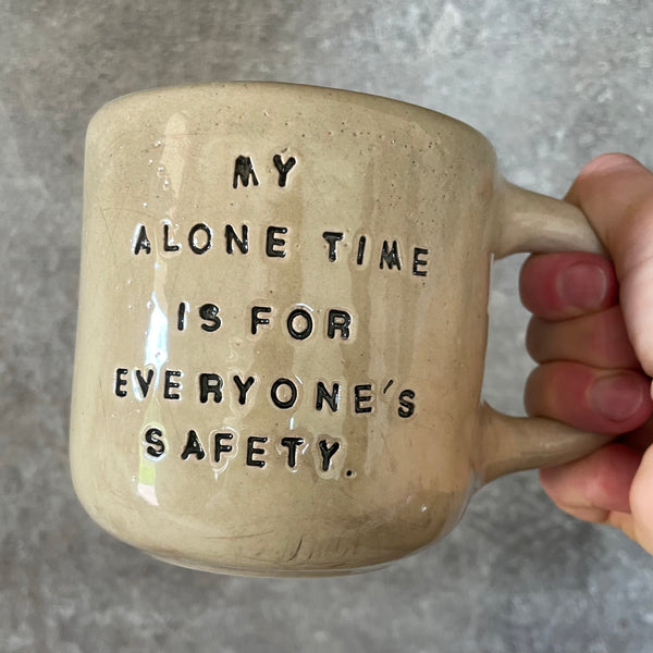 Large mug with text