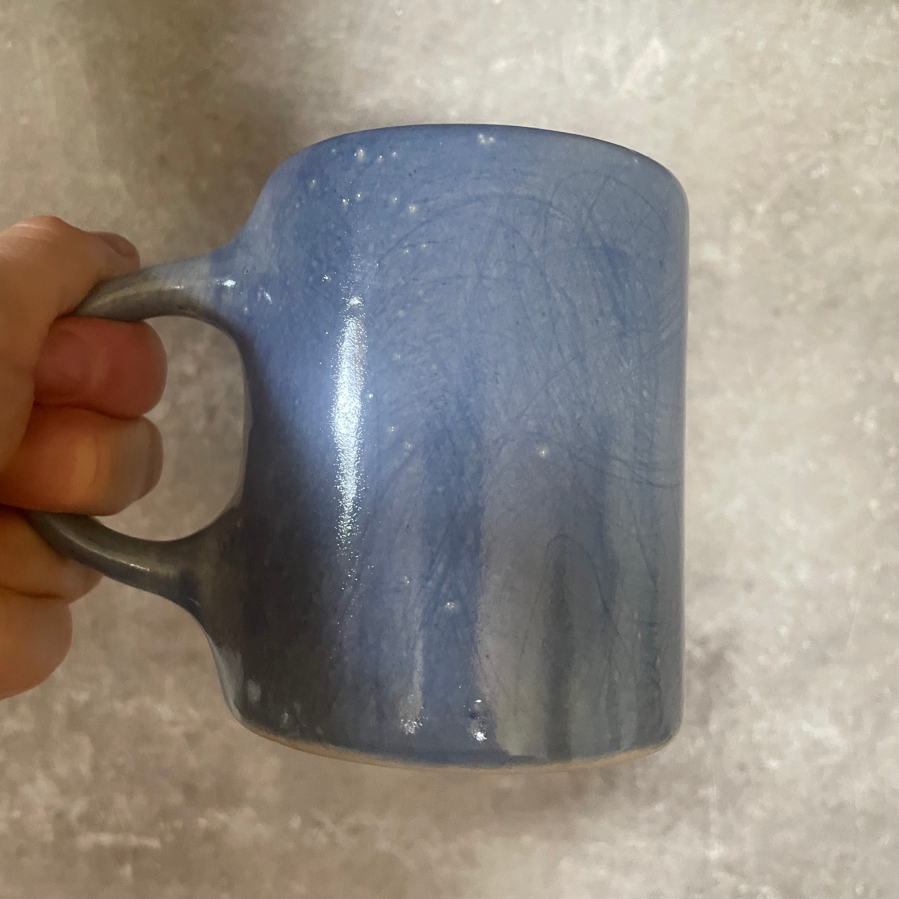 Blue mug about good things