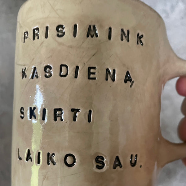 Beige mug for self care