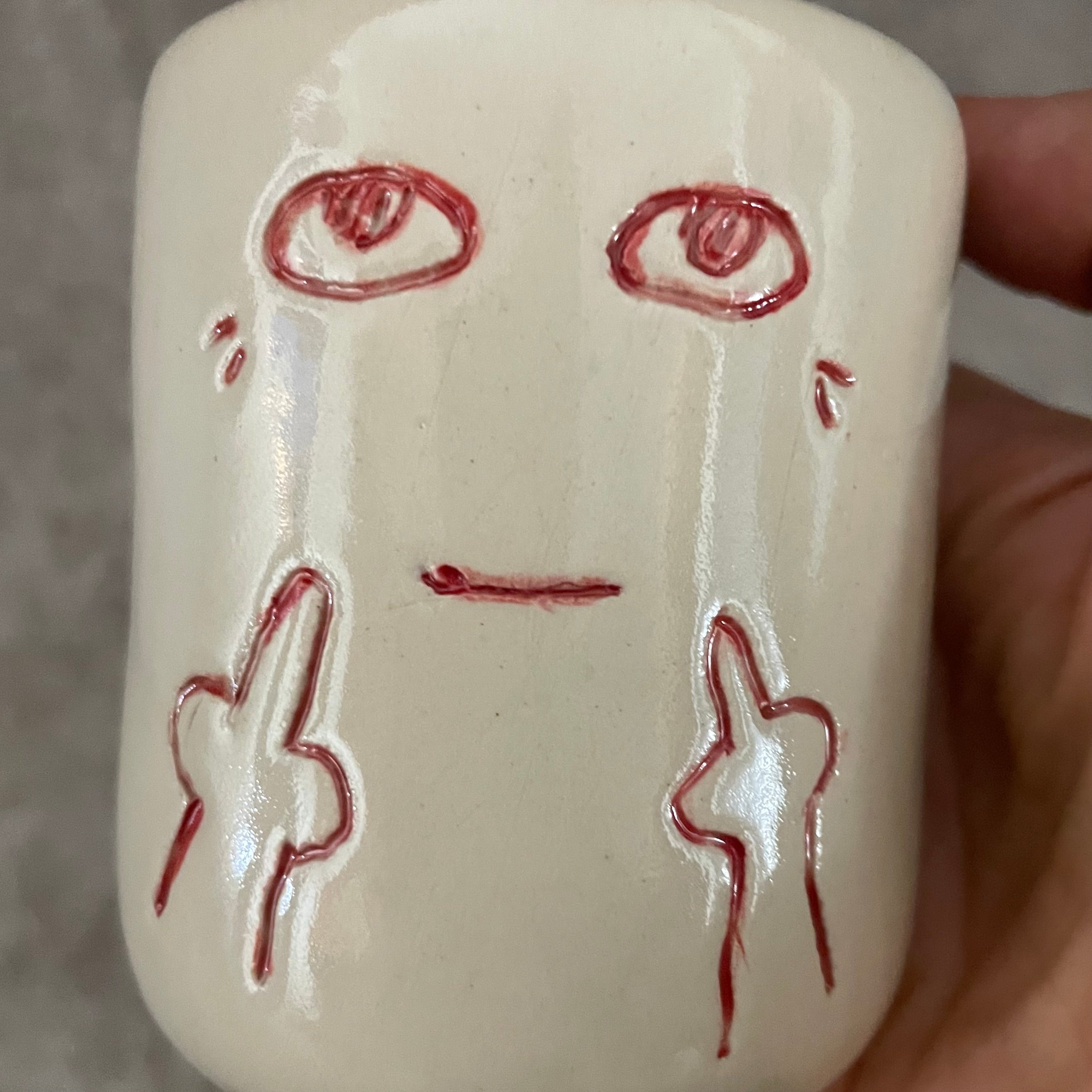 Set of two moody espresso mugs