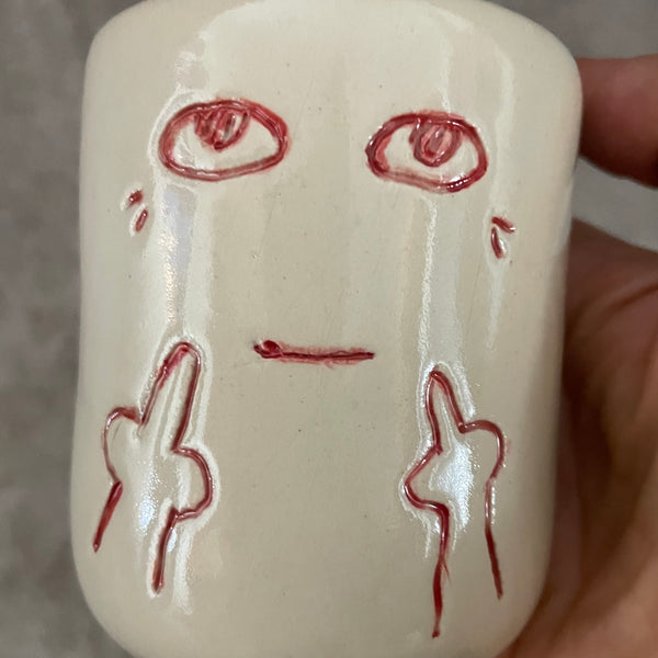 Set of two moody espresso mugs