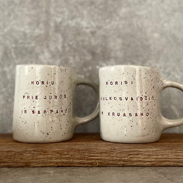 Lovely set of speckled mugs