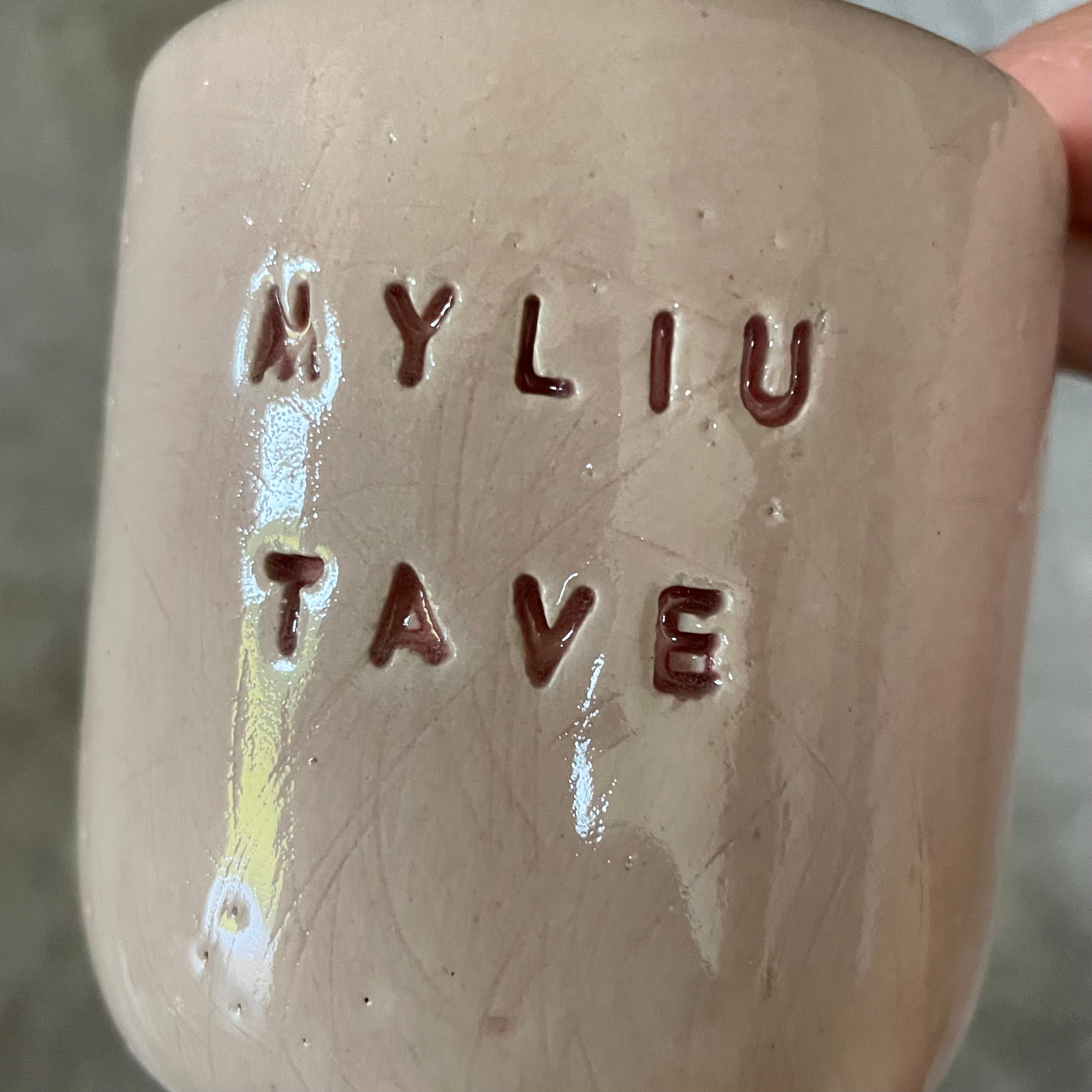 Rožinis mažas puodelis MYLIU TAVE