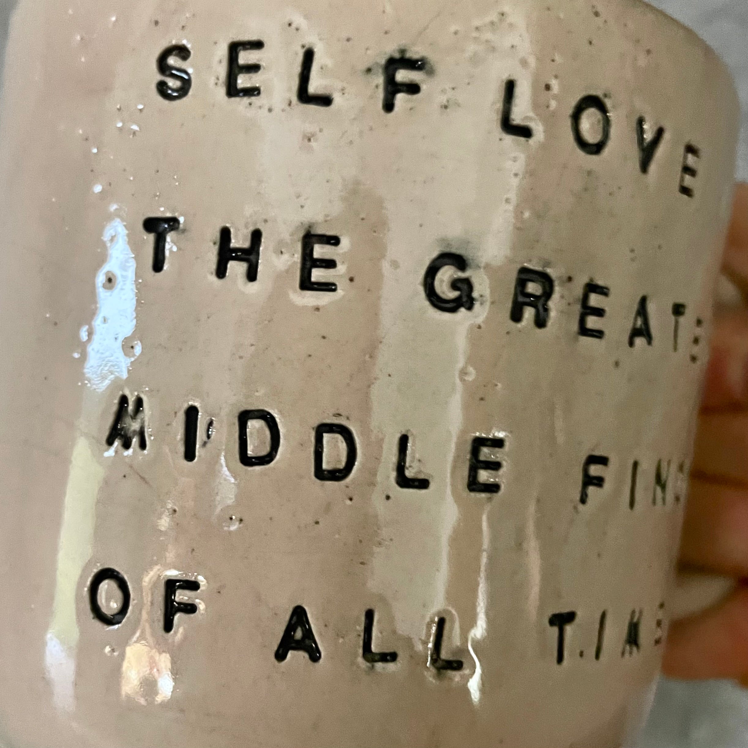 Big and heavy self love mug