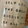 Big and heavy self love mug