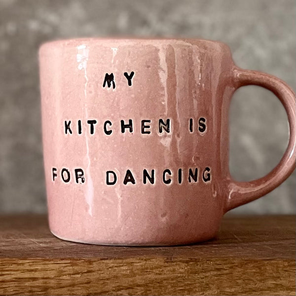 Pale pink mug with funny saying