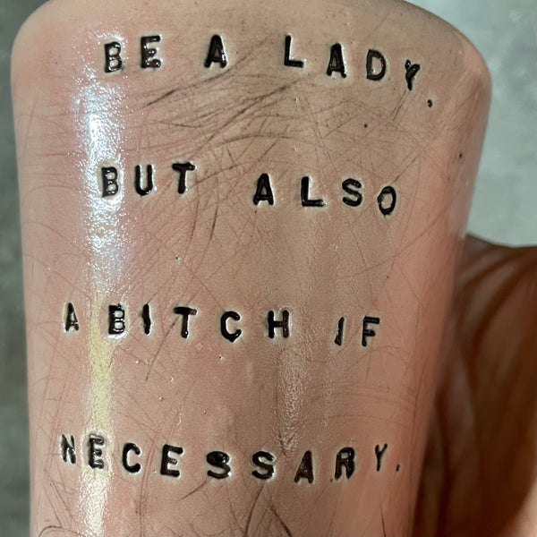 Pink coffee mug for a lady bitch