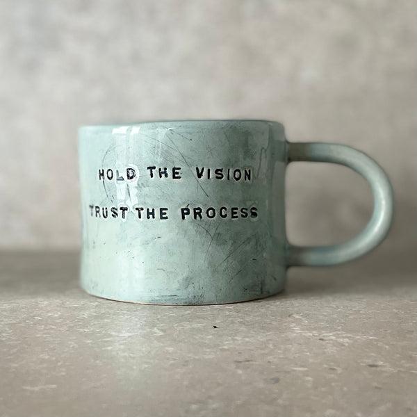 BLUE CERAMIC COFFEE MUG