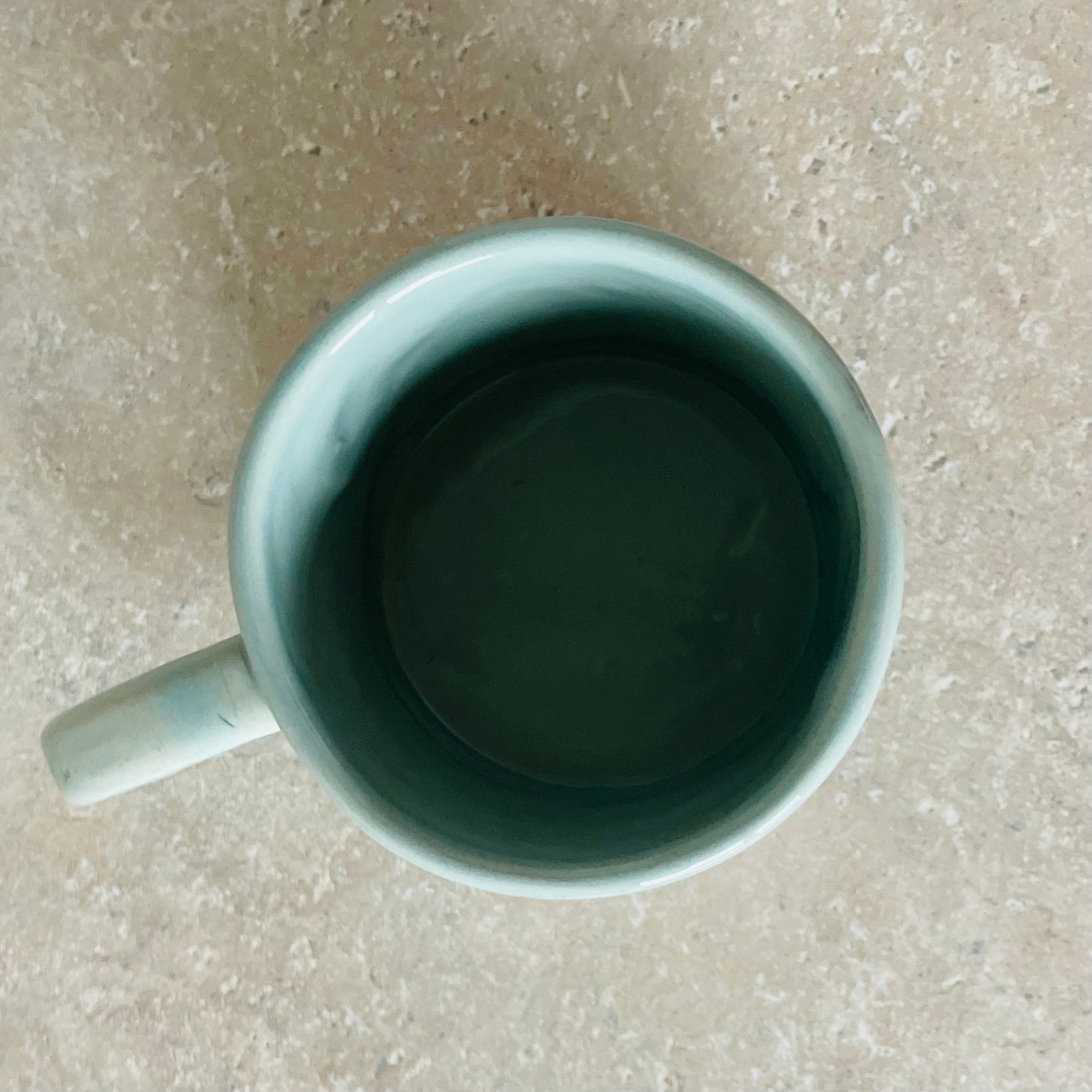 BLUE CERAMIC COFFEE MUG