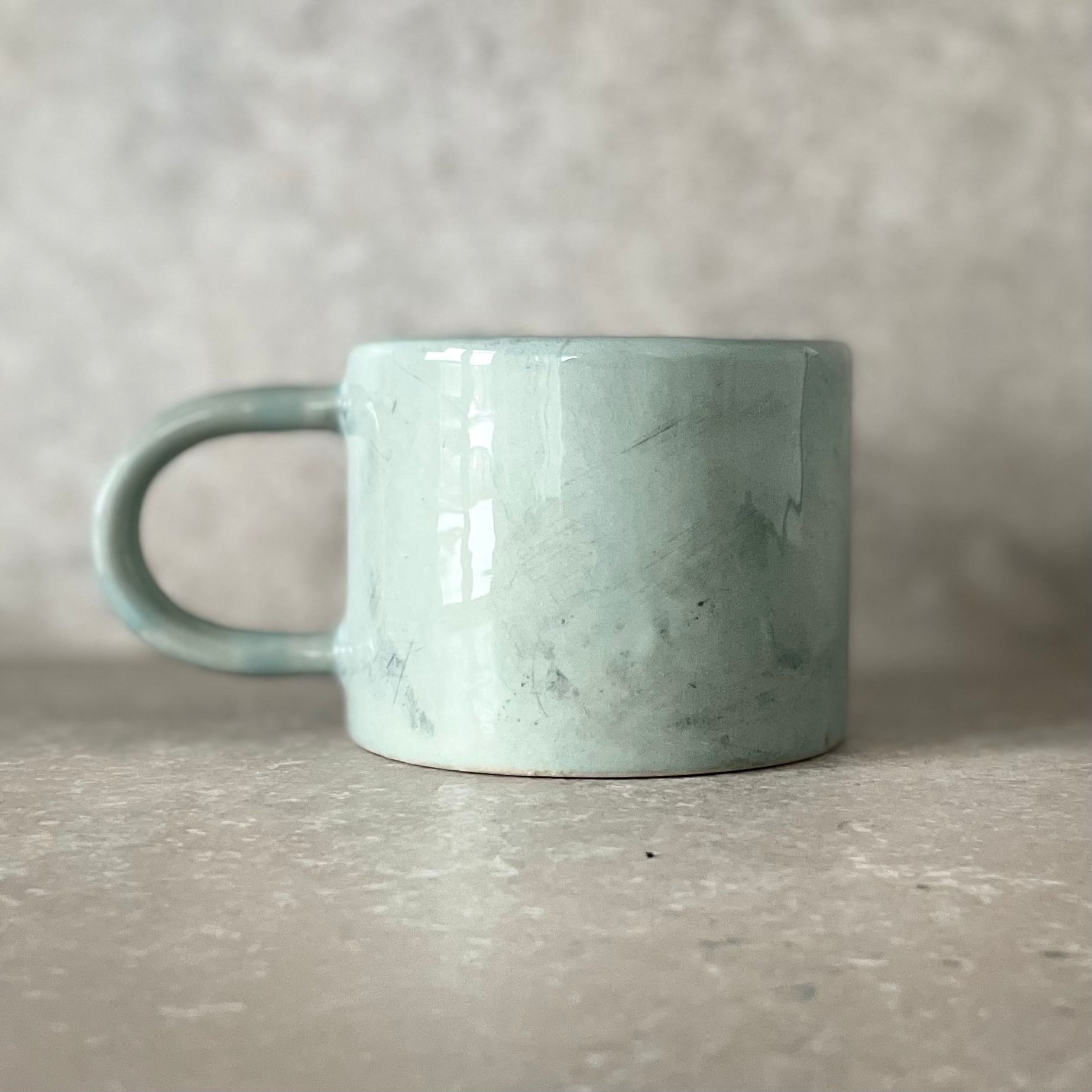 BLUE CERAMIC COFFEE MUG