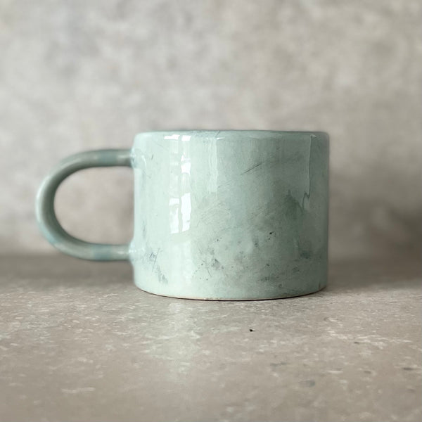 BLUE CERAMIC COFFEE MUG